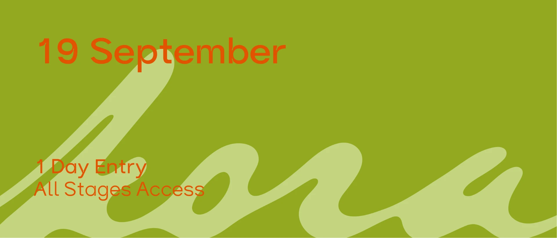 19 September — single-day access